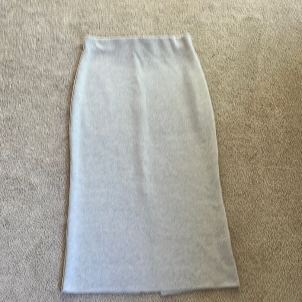Zara Light Gray Midi Skirt